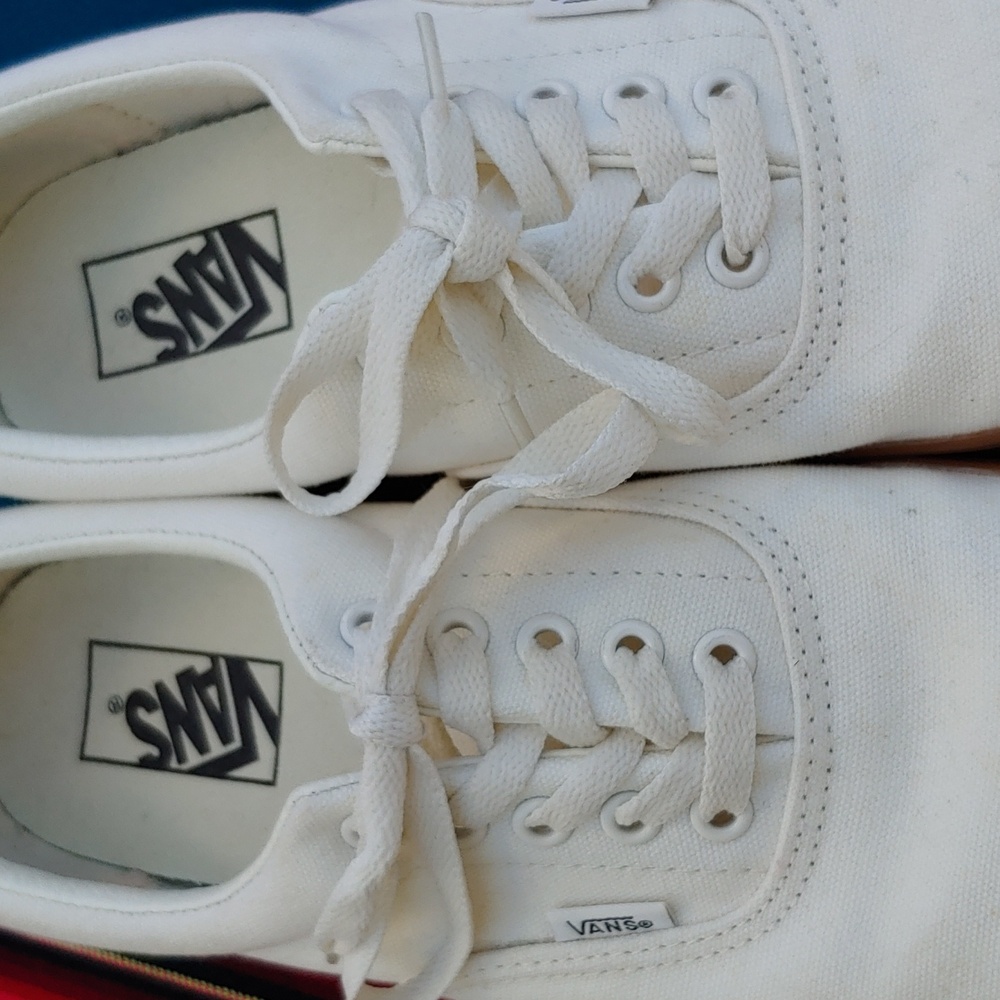 Vans Classic Low Skateboard Shoes Cream Gray Canvas Unisex Men's 9.5 Women's 10 - Picture 16 of 17